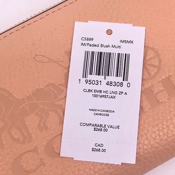 COACH Long Zip Around Wallet With Horse And Carriage - Picture 14 of 14